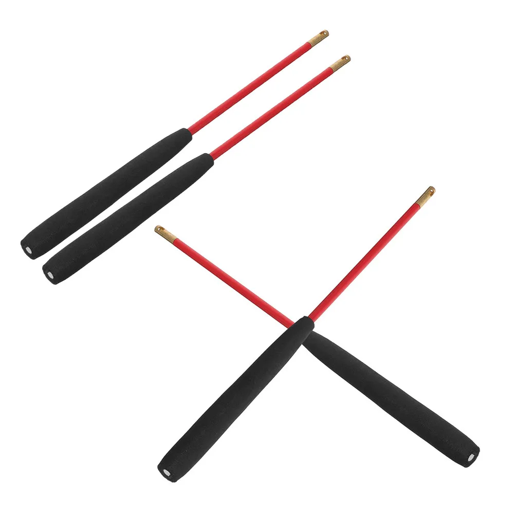 2 Pares de Palos de Diabolo Chinos Kongzhu, Agarre Antideslizante, Varilla de Fibra de Vidrio Sólida, Cabezas de Cobre, Juego de Repuesto de Palos para Malabarismo