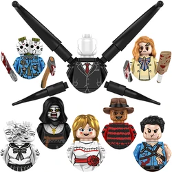 2024 brinquedo criativo blocos de construção halloween annabelle mini figuras ação modelo silent colina tijolos série filme terror presentes do miúdo