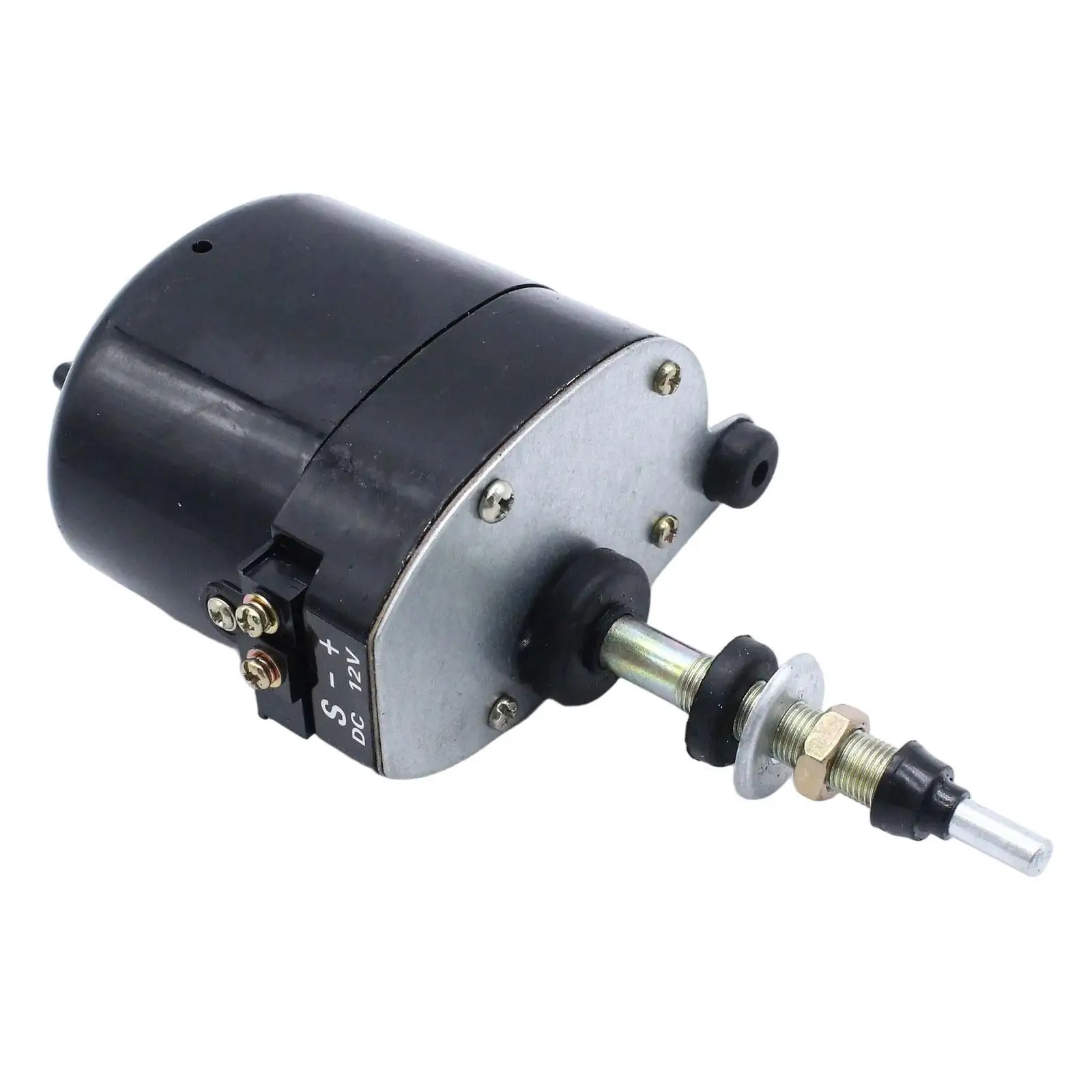 

Universal 12V Wiper Motor Component Black Metal Easy Installation for Clean Windshield Tractor Vehicle