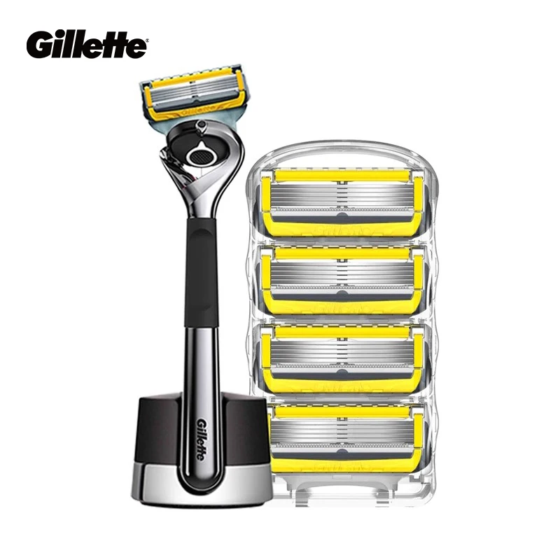 Gillette Fusion 5 ProGlide Shield Razor for Men FlexBall Smooth Shaving 5-Layer Ultra Thin Blade Sharp Shaver