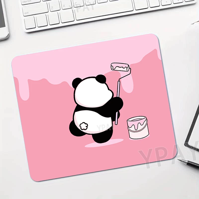 

Panda Mouse Pad Cute Small Mousepad Keyboard Mat Gamer Mouse Mats Rubber Pink Desk Pad Kawaii Office Desk Rug Pc Accessories