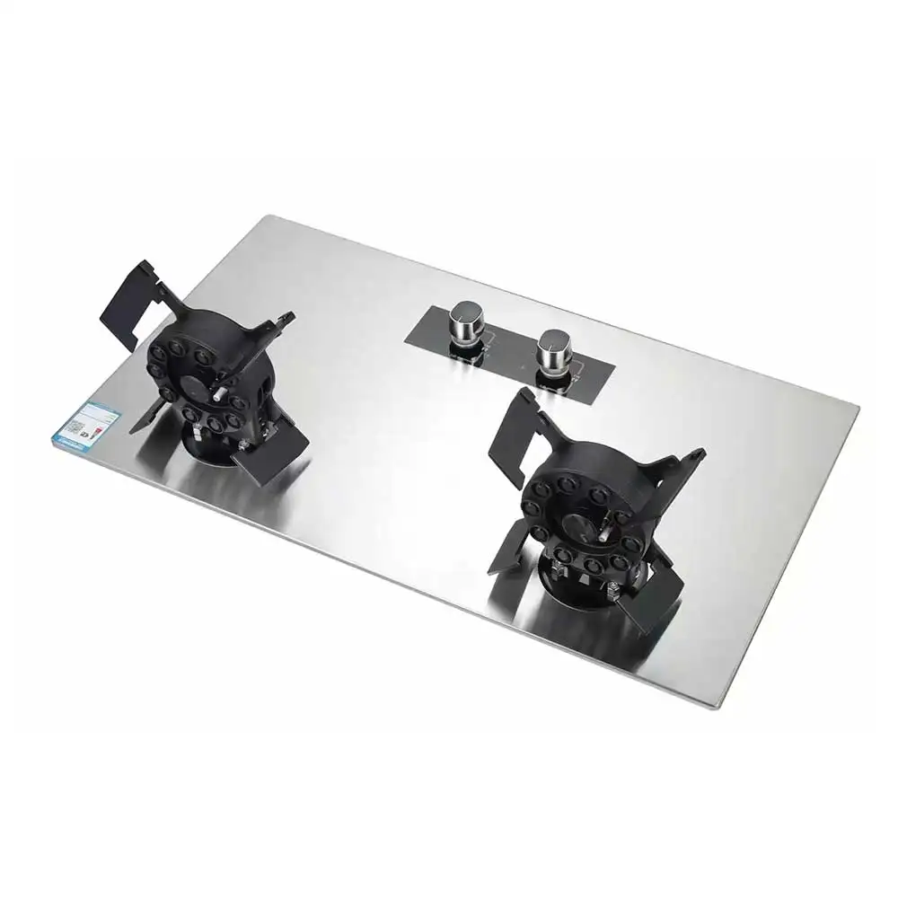 موقد المنزلية الفولاذ المقاوم للصدأ ، موقد الغاز الطبيعي المزدوج ، جزءا لا يتجزأ من موقد الغاز ثنائي الغرض ، موقد الغاز الموفرة للطاقة طوي