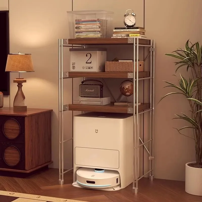 Steel and Wood Storage Rack, Floor To Ceiling Storage Rack, Balcony Storage Rack, Bookshelf, Sweeping Robot, Overhead Tripod