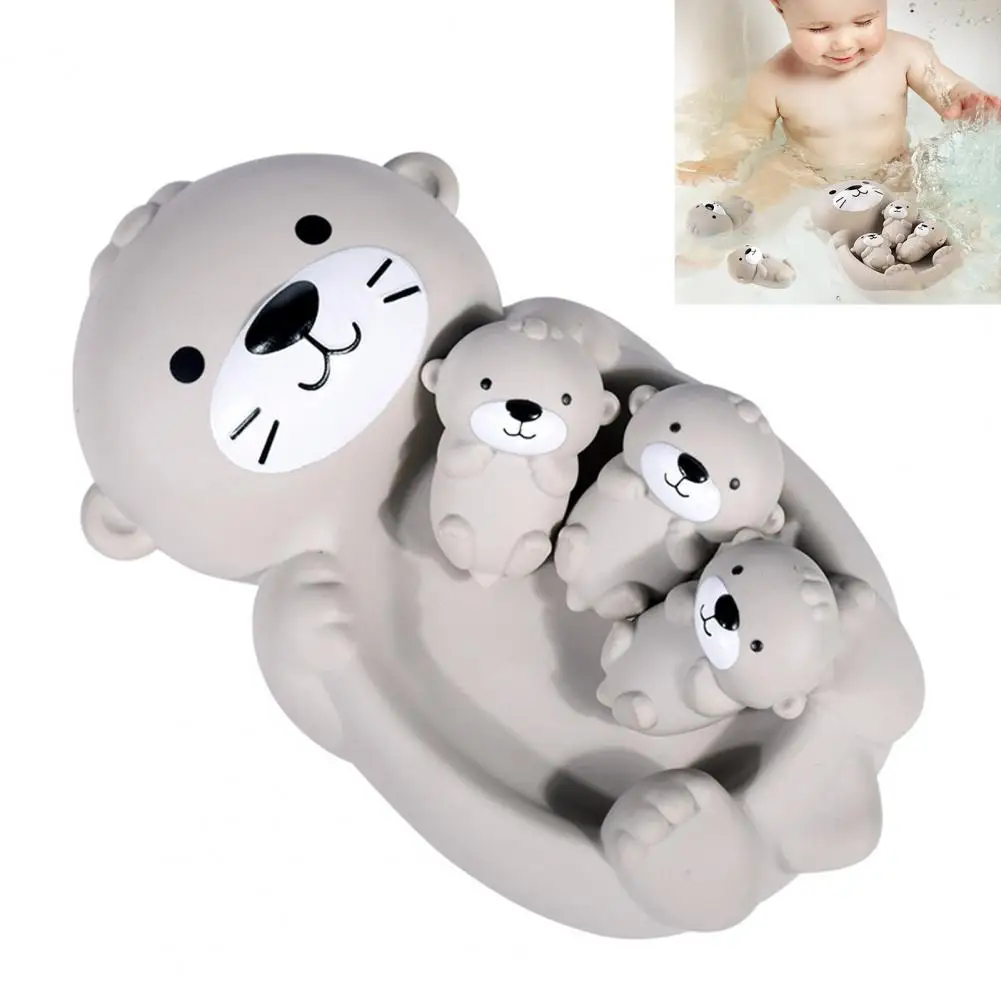 Swimming Pool Toy Set Otter Shaped Floating Bath Toys for Kids Educational Toddler Bath Toys Safe Non-porous Design for Infant