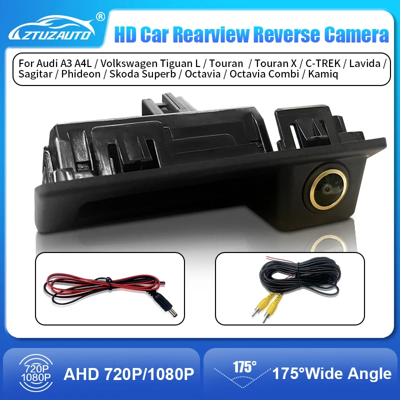 

170° AHD 1080P Car Rear View Camera for Audi A3 A4 B8 B9 A4L For Tiguan Touran L Touareg Skoda Superb/Octavia Kamiq Vehicle