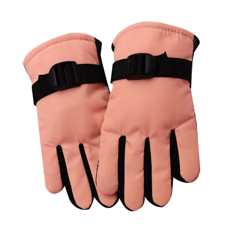 Kids Gloves Waterproof Outdoor Full Finger Thermal Gloves Children Winter Snow Mittens for for 3-13 Years Old Boy Girl G99C