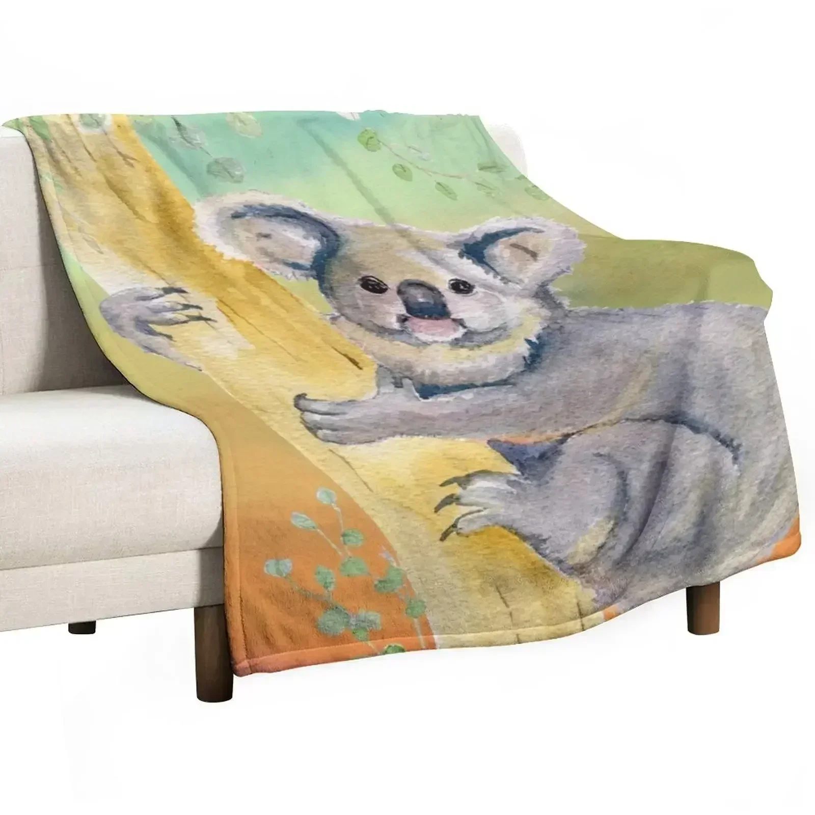 

Colorful Koala Throw Blanket decorative Blankets For Bed Single Personalized Gift Blankets