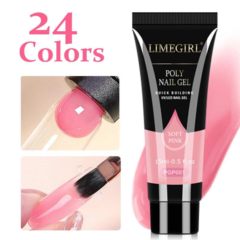 Limegirl الاكريليك مجموعة مانيكير UV مصباح ليد شبه دائم هلام الورنيش عدة هلام تمديد طقم أظافر مجفف نقع مانيكير أداة كيت