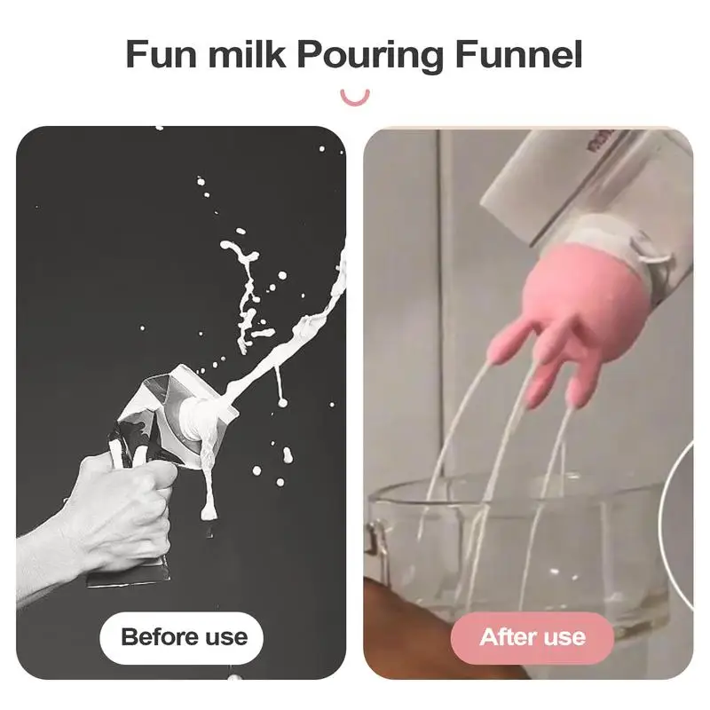 Milk Bottle Cap Milk Carton Cap Milk Diverter Cartoon Reusable Juice Milk Drinking Bottles Pour Spout Covers Kitchen Gadgets view 4