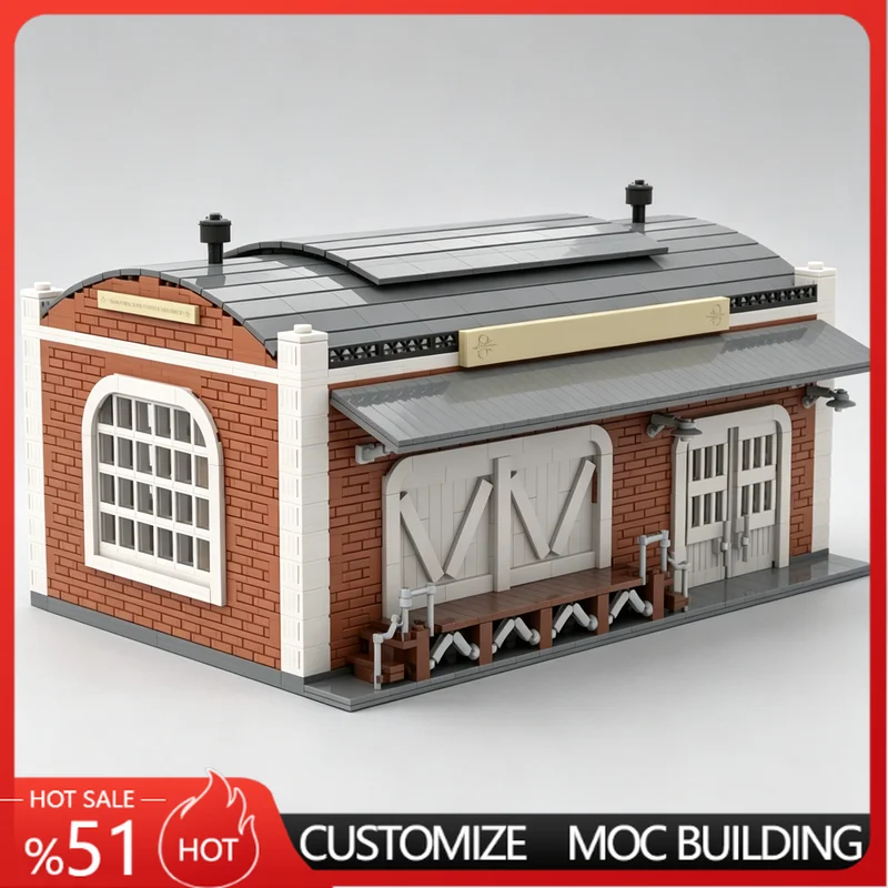 

3152PCS Curved Roof Warehouse Building Blocks MOC Model Creative Assembly Toy Educational Home Decoration Birthday Gift For funs