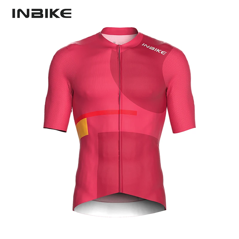 INBIKE New Men\'s Cycling Short Sleeve Summer MTB Jersery Man Biking Clothing Bicycle Top Shirts for Men Clothes with 3 Pockets