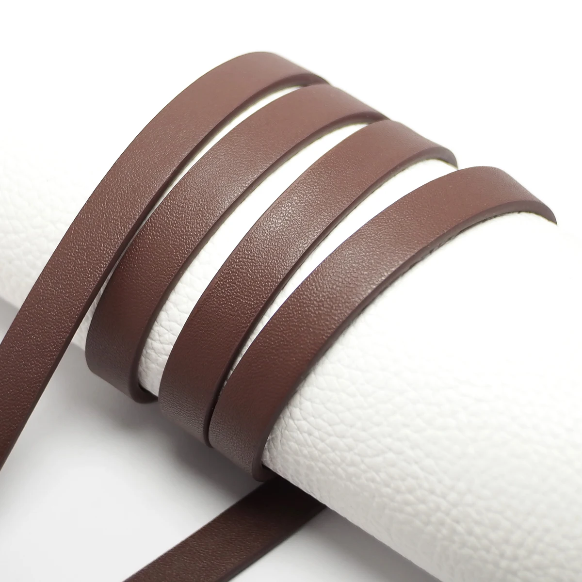 1.15meter Soft Faux leather cord,Brown Fine Litchi Texture 10mm Leather Strips,Jewelry cord,Necklace Cord, Bracelet Making