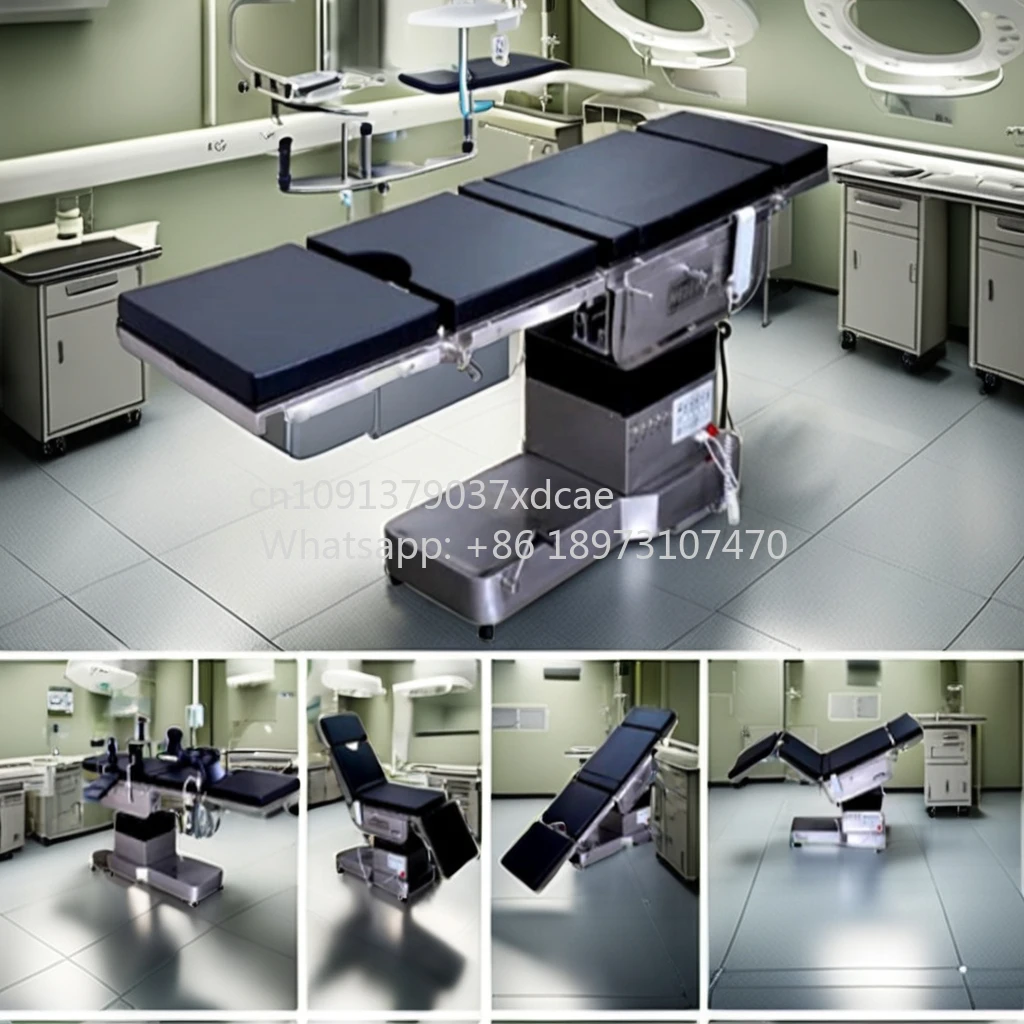 2026 NEW Luxury Pneumatic Electro Hydraulic Height Adjustable Foot Control Stainless Steel Black Ophthalmic Operation Table