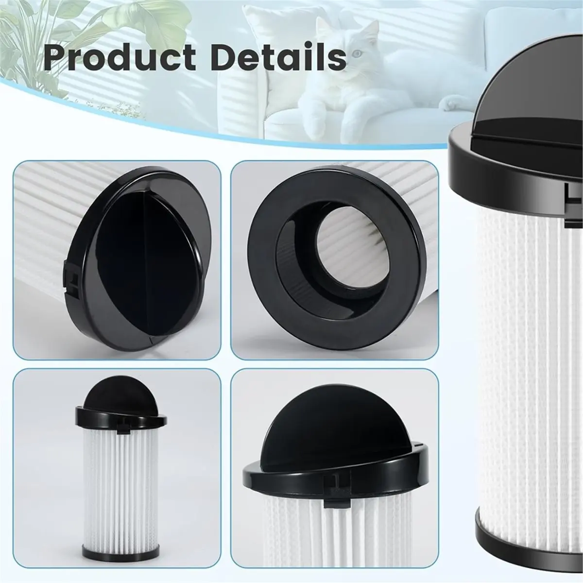 DT56 HEPA Pre-Motor Filter for EyeVac Home and for NeoVac Elite Touchless Stationary Vacuum Filter Replacement Part