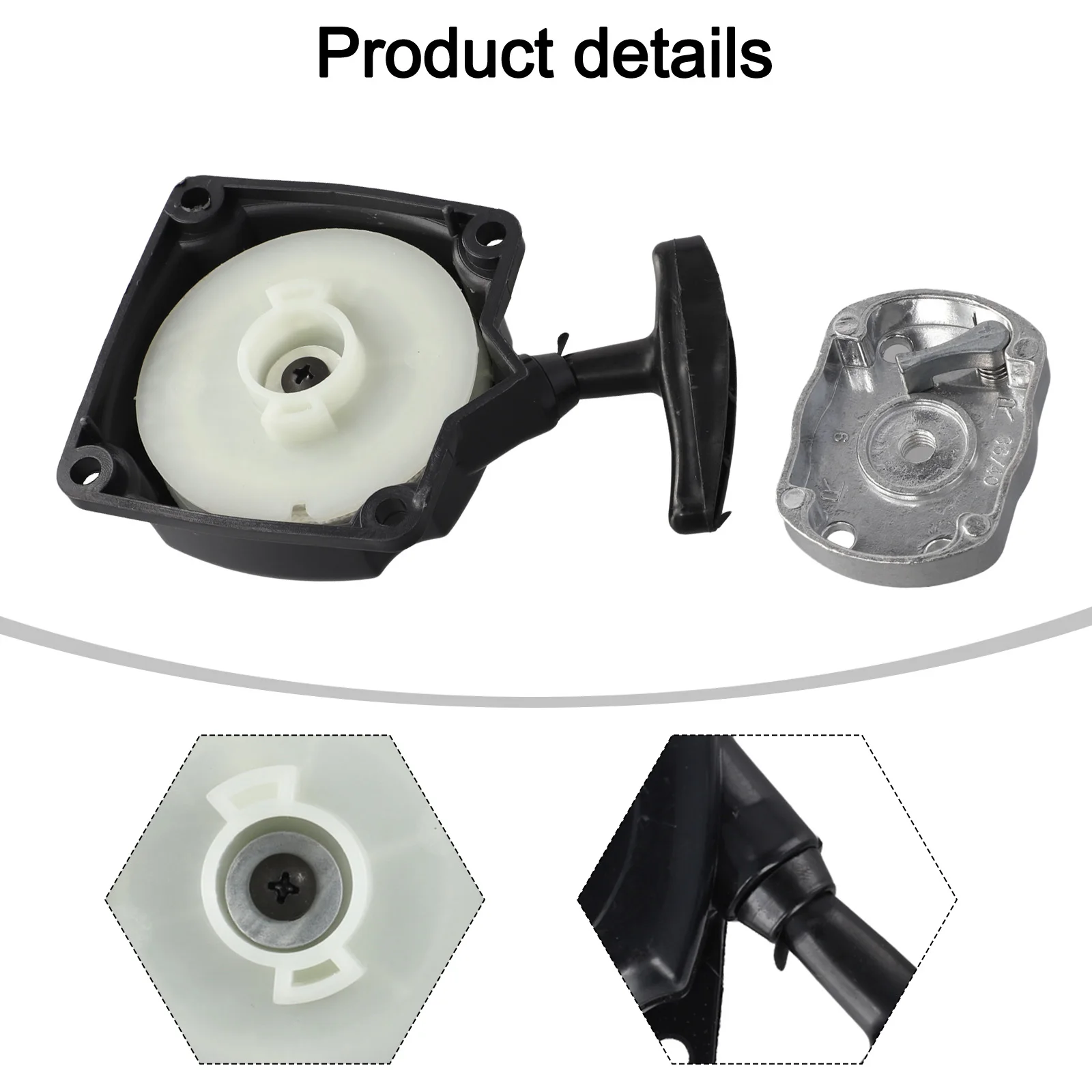 Sale New Practical Recoil Starter For Hedge Trimmer For Lawnmower Pull Start Starter Pawl Black And Silver Sale