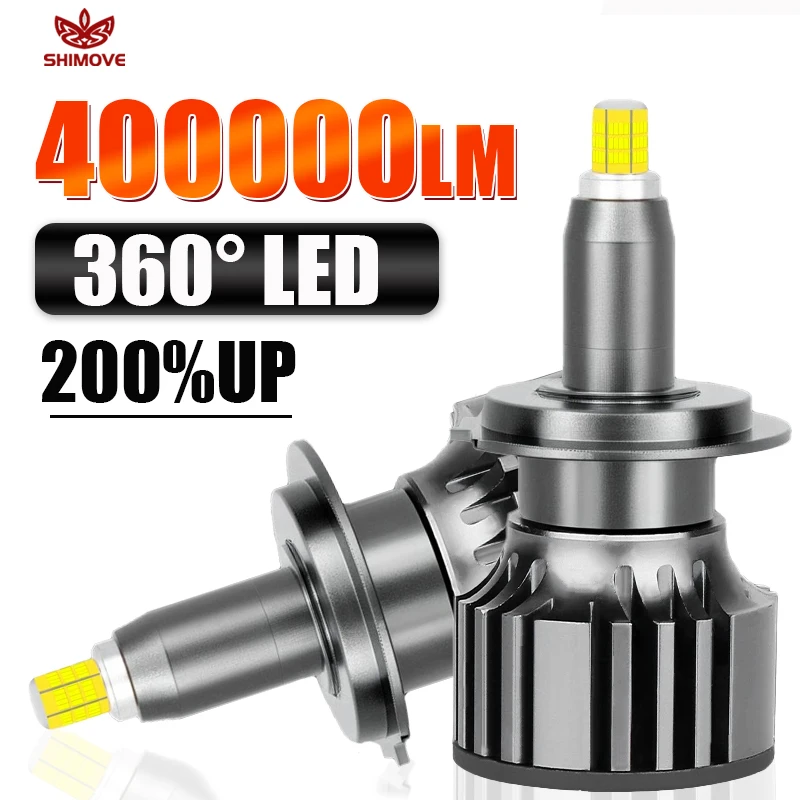 Mini H7 LED Car Headlight H11 9005 9006 Led Bulb Fog Lights 400000LM H8 H9 Auto Lamps Plug and play Canbus 360 ° luminescence