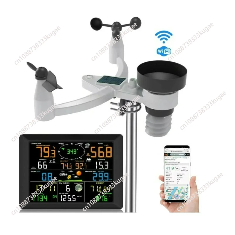 

0310-025T WIFI NicetyMeter 2023 latest model professional wireless weather station with 10-inch LCD 7-in-1