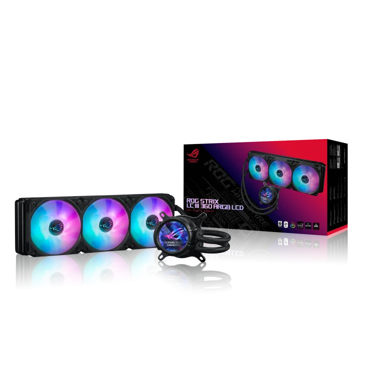 New Stock Radiator ROG STRIX LC III 360 ARGB LCD WH&BK RGB Support LGA1700 LGA1851& AM4 AM5 with 2.1