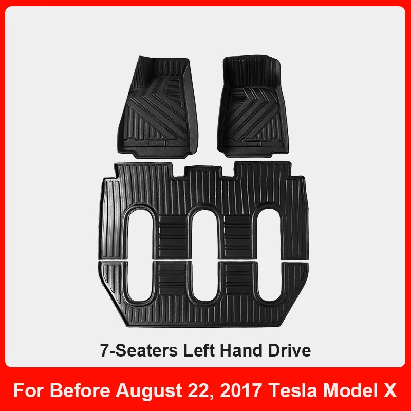 For 7-Seaters Tesla Model X Custom Fit Floor Mat Car Interior Accessories Trunk Mat Durable TPE ECO Material Rear Carpet