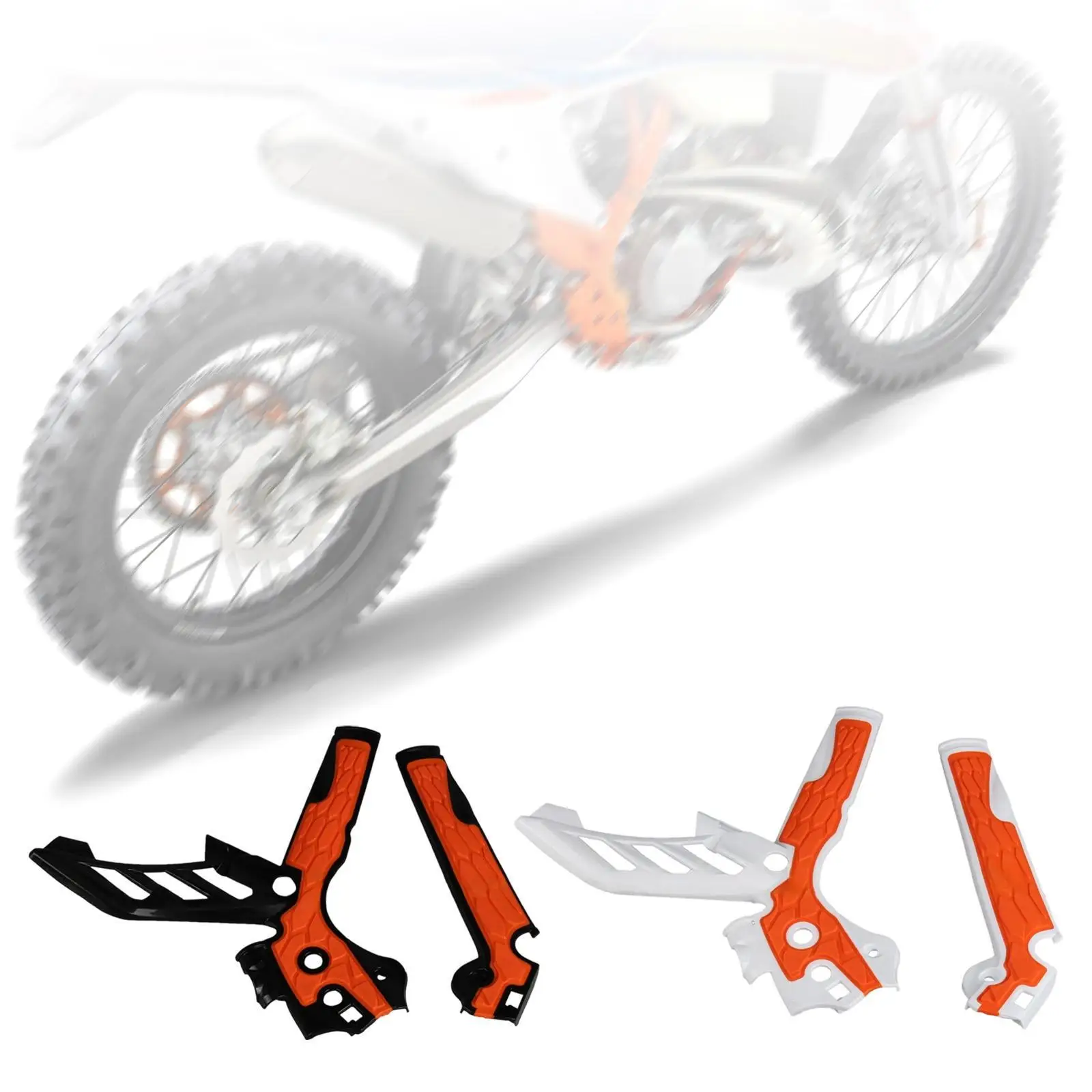 Motorcycle Frame Guards Motocross Accessory Premium Plastic Hard Shell Wear Resistant Sleek Design Easy to Install for Ktm