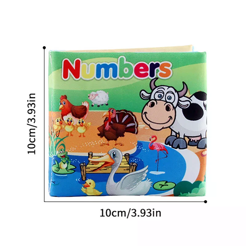 หนังสือผ้าสำหรับเด็ก ของเล่นเสริมพัฒนาการเด็กเล็ก ผลไม้ สัตว์ ตัวเลข อาหาร หนังสือเสริมสร้างการเรียนรู้สำหรับเด็กวัย 12-72 เดือน