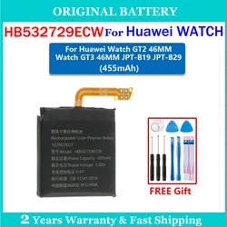 New Genuine HB532729ECW 455mAh Battery For Huawei Watch GT2 46MM Watch GT3 46MM JPT-B19 JPT-B29 Replacement Batteria With Tool