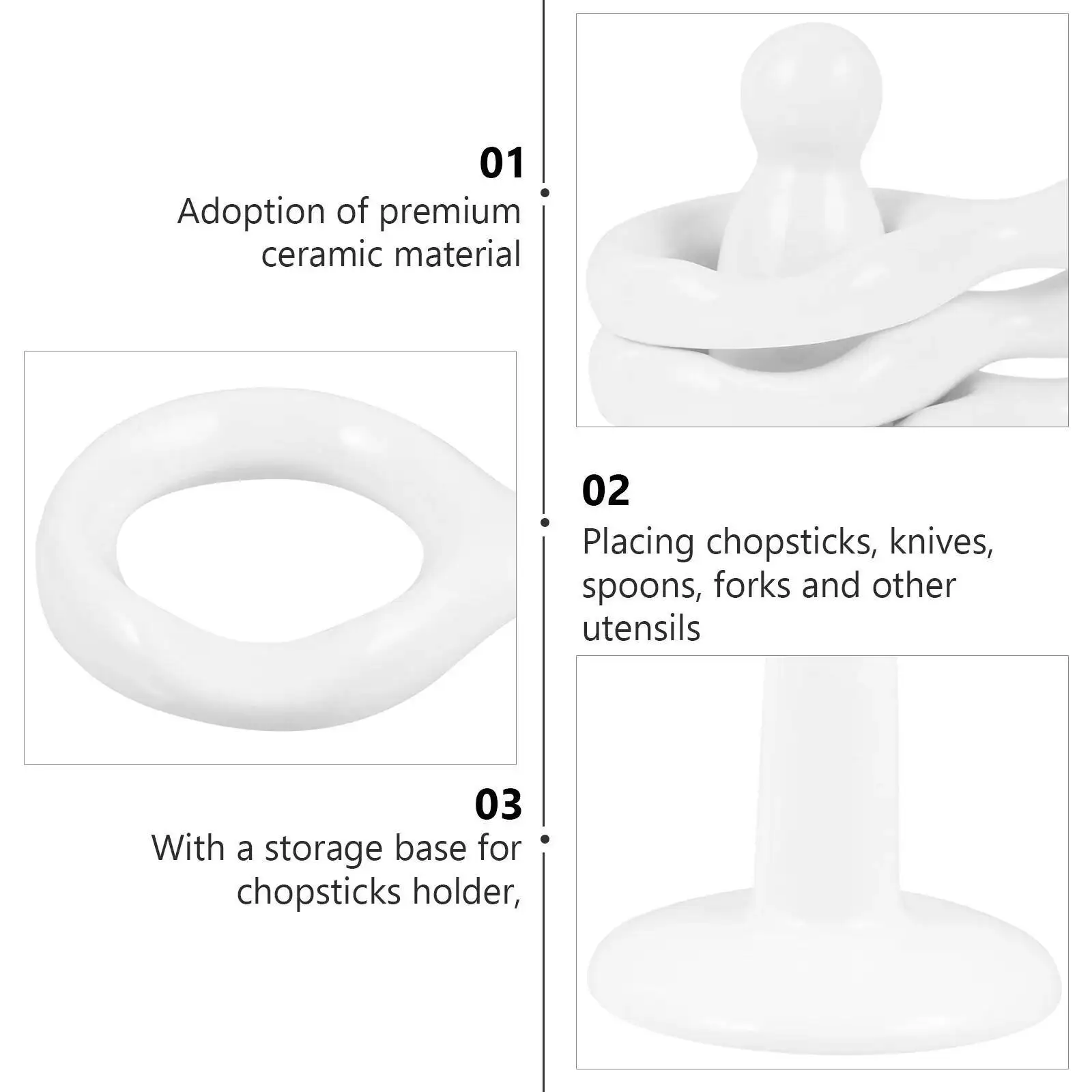 

1Set Ceramic Cutlery Storage Rack Tableware Support Stand Easy To Carry And Store Chopsticks Holder