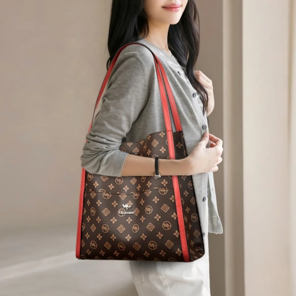 حقائب يد فاخرة من الجلد عالي الجودة من العلامة التجارية الأصلية حقائب يد نسائية مصممة حقائب كتف بمقبض علوي للنساء كيس رئيسي #4