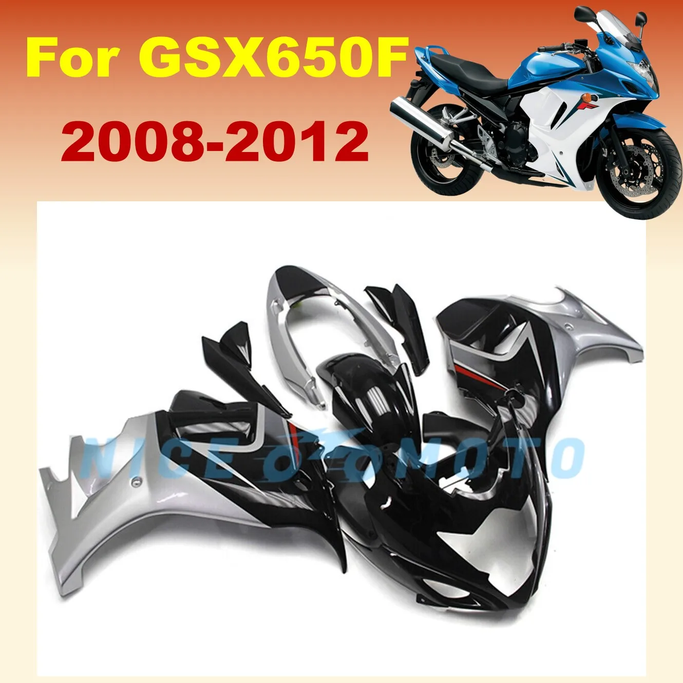 ABS Fairing Kit For GSX650F 2008 2009 2010 2011 2012 GSX 650F 08 09 10 11 12 GSX650 Motorcycle Bodywork Shell set