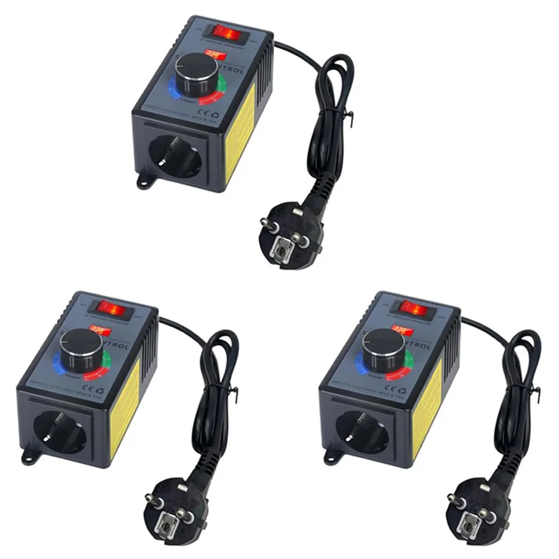 

AB42-3X Speed Controller 230 V, Frequency Converter 230 V, Motor Voltage Regulator AC220 V 10 A Highest Power 4000 W, EU Plug