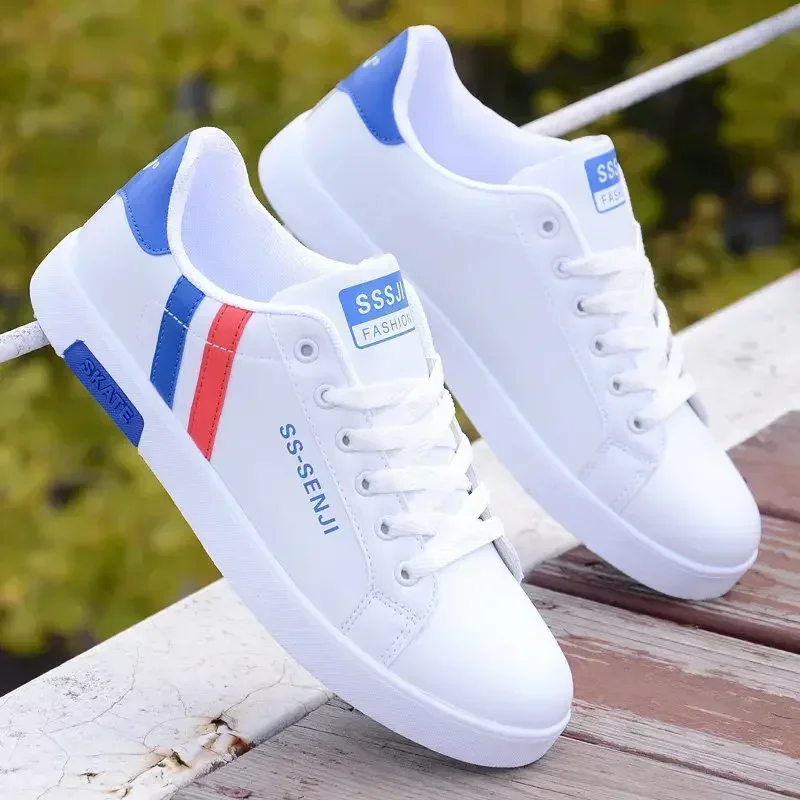 High Quality Men Sneakers Leather Outdoor Casual Shoes Lace-up Hot Sale Mens Vulcanized Shoes Trendy Men Shoes New Tenis Hombres