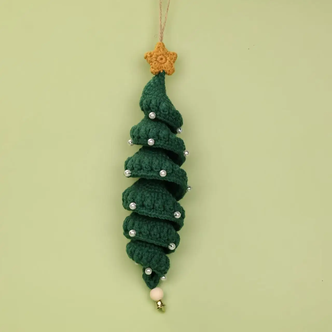 2026 Gehäkelter Weihnachtsanhänger Gestrickter Weihnachtsmann-Anhänger Niedliche Christbaumschmuck-Deko – Detail 5