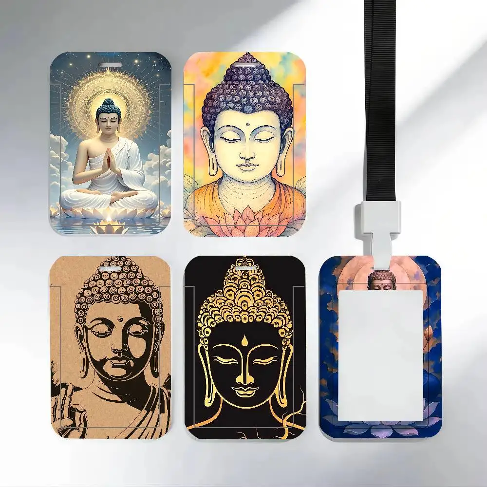 Lord Buddha Niedlicher Ausweishalter, Ausweishülle, PVC-Kartenetui, Ausweishalter für Studenten, Arbeitskartenetui, Geschenk für Mädchen
