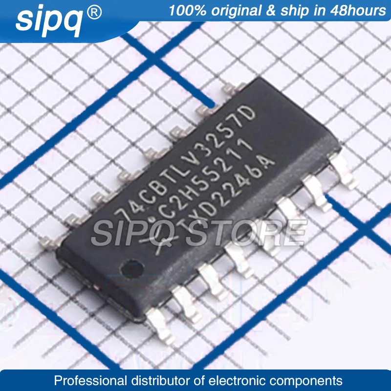 10PCS/LOT 74CBTLV3257D,118 74CBTLV3257D 2.3V~3.6V SO-16 SIGNAL SWITCHES / ENCODERS & DECODERS / MULTIPLEXERS  Authentic Product