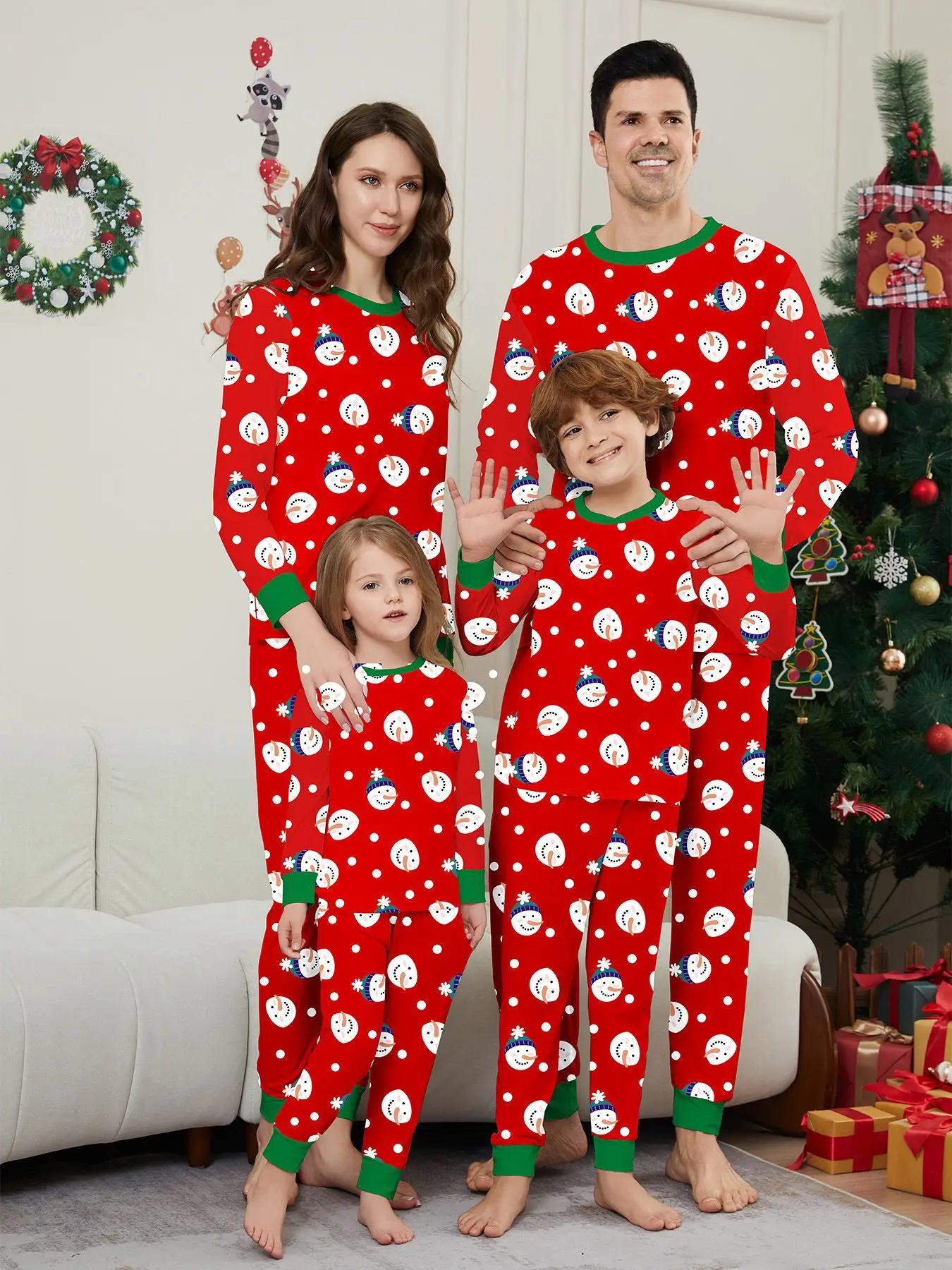 

Grandpa Grandma Dad Mom Daughter Son Christmas Print Pajamas Set Girls Boys Sleepwear Suit for Family Matching Clothes Outfits