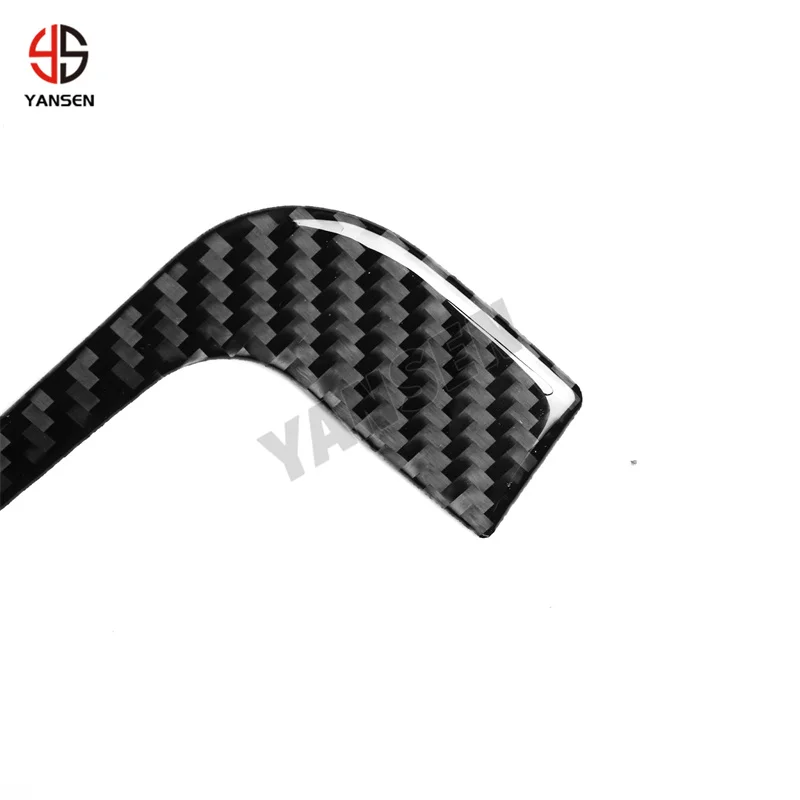 Door Armrest Window Glass Lift Switch Button Panel Trim Cover Sticker For Fiat 500 2012-2015 Real Carbon Fiber Car Accessories