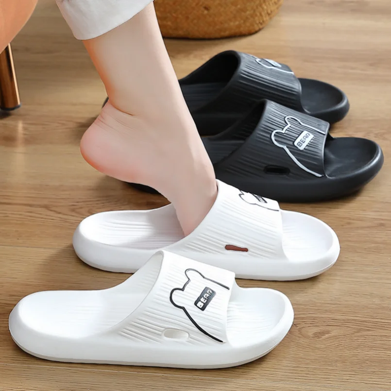 House Slipper Woman teddy bear Cloud Summer Sandal Men Flip Flops Beach Non Slip Soft Sole Bathroom Home Shoes Female Male