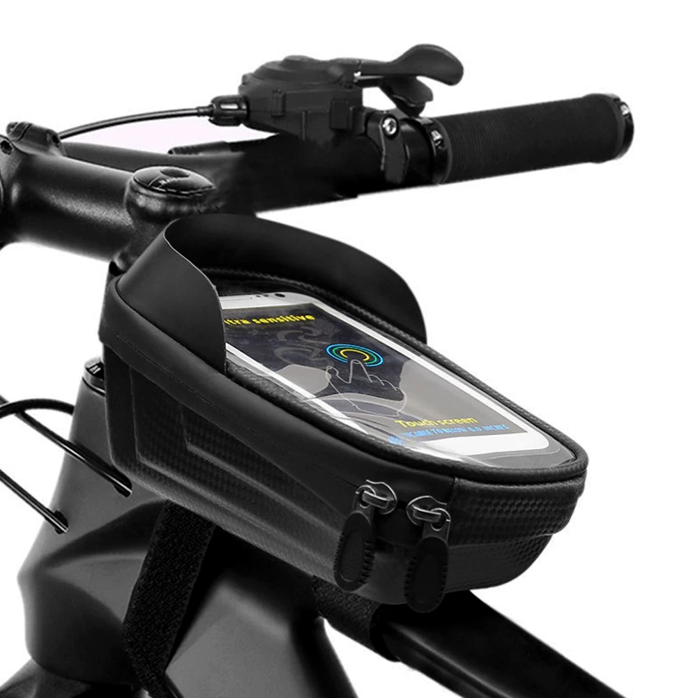 1L Bike Cell Phone Pouch Bike Front Tube Bag Waterproof Phone Mount Holder Bag Touch Screen Large Capacity Cycling Accessories