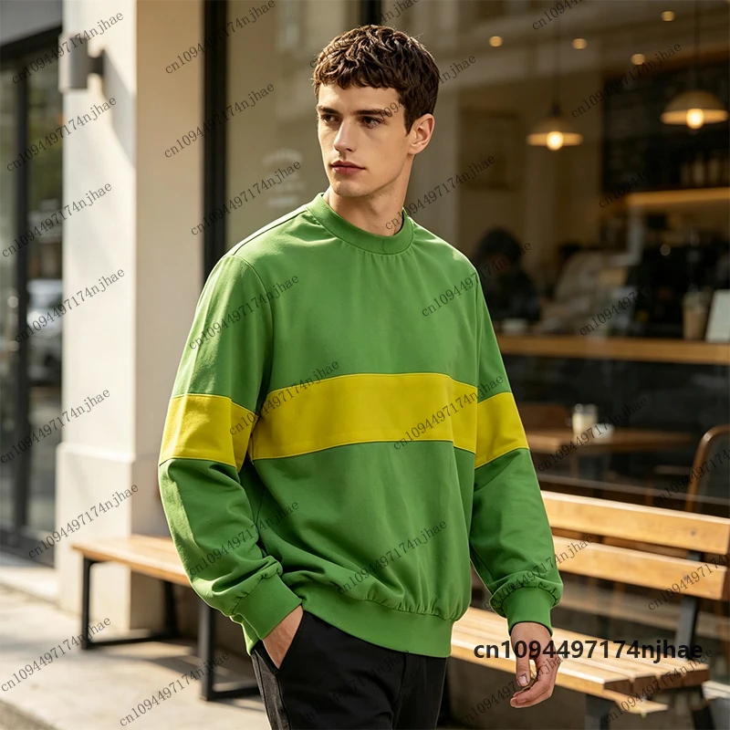 2026 Undertale Chara 3D-Print-Sweatshirt für Damen und Herren, Herbst, grün-gelb gestreift, langärmelig, Cosplay-Pullover, Oversize-Oberteil – Detail 7