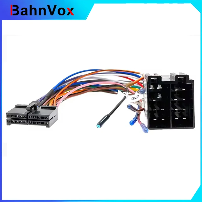 Bahnvox 20Pin To 16Pin Car Radio Speakers Key Amp Control ISO Wiring Harness Connector Adapter Cable for DIN Screen VW Audi Opel