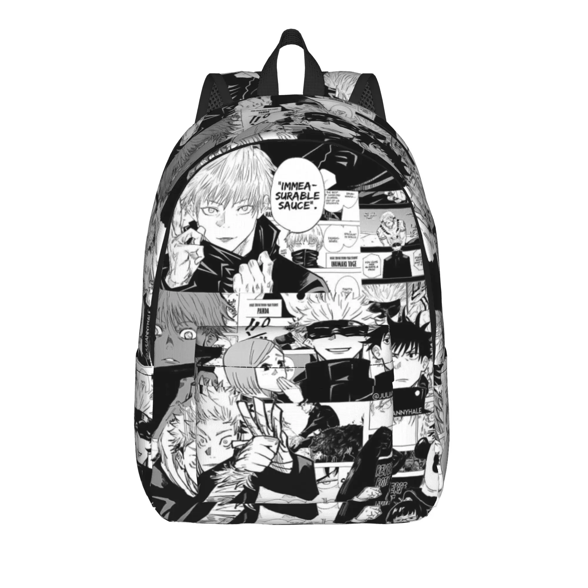 Anime JJK Cool Backpack Outdoor Student Hiking Manga Gojo Satoru Itadori Yuuji Daypack for Men Women College Shoulder Bag