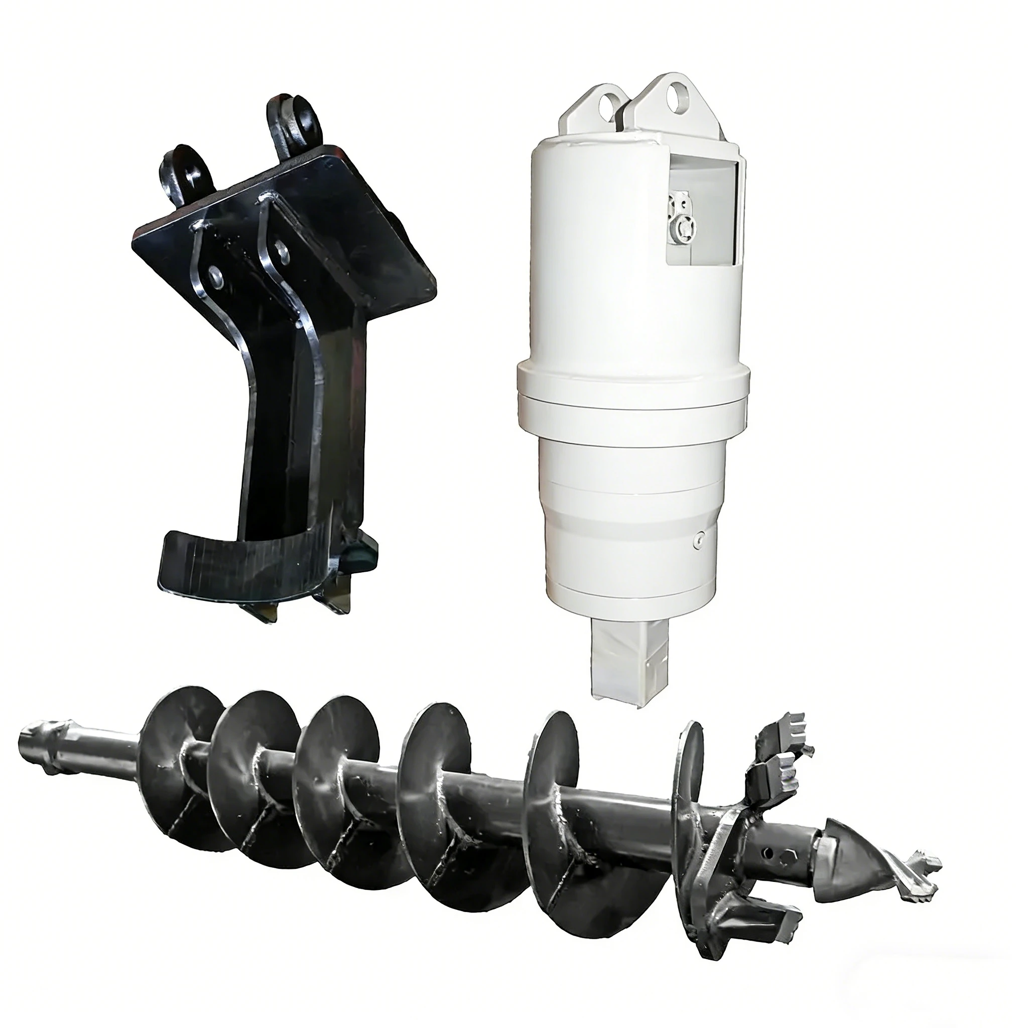 Image 6: Tarière hydraulique montée avec équipement de forage et trépan