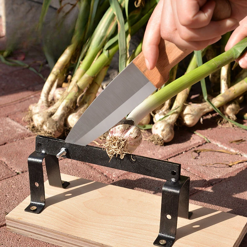 Garlic Cutting Machine Garlic Head Fodder Chopper Double-Headed Knife Onion Cutting Garden Agricultural Vegetable Kitchen Tools