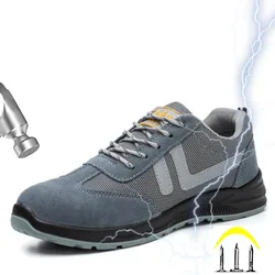 New Safety Shoes Men Shoes Work Shoes Steel Toe Shoes Anti-Puncture Safety Shoes Women Men Work Sneakers Industrial Shoes Unisex