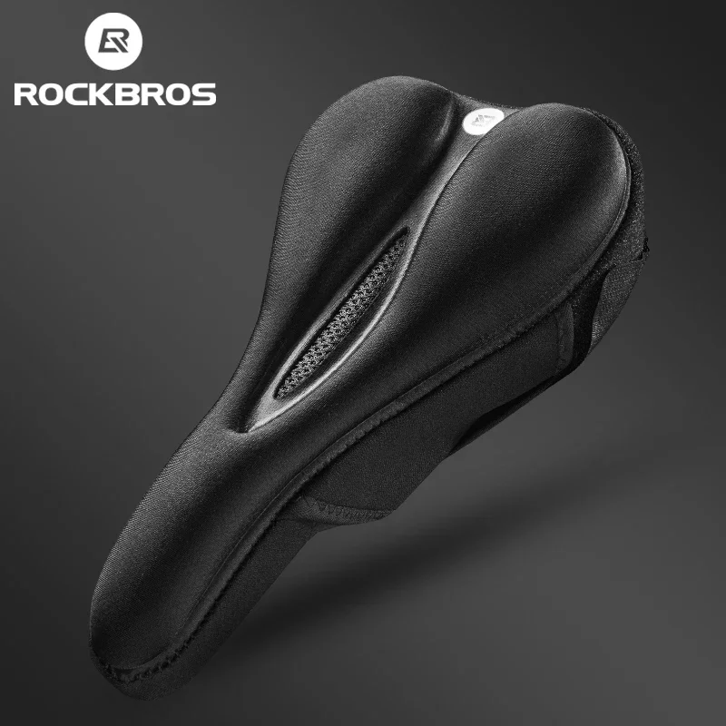 ROCKBROS Silicone Bicycle Saddle Hollow Breathable MTB Bike Seat Cushion Cover Mat Silica gel Saddle Cycling Accessories Part