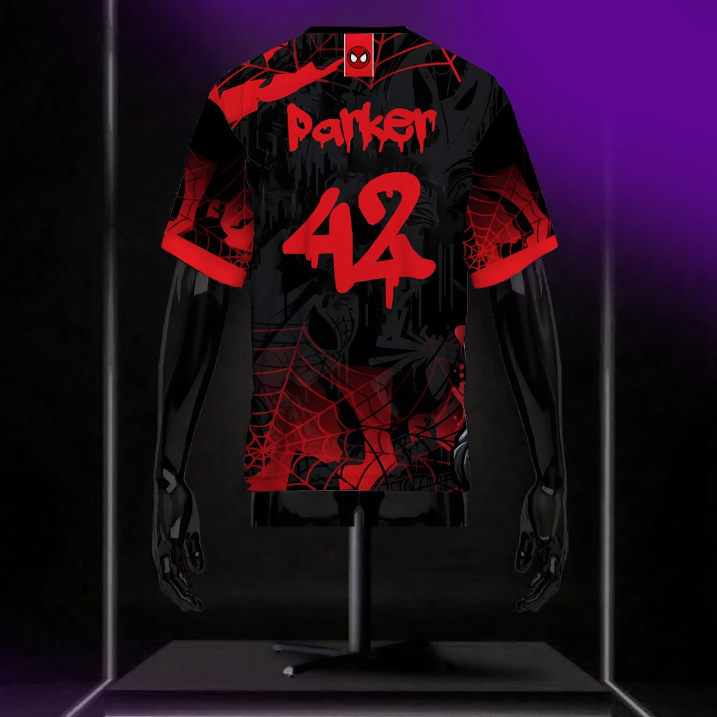Marvel maillots de bricolage passionnés d'anime Cool T-Shirt ajusté été Sports de plein air lettre imprimée chemise à manches courtes pour hommes