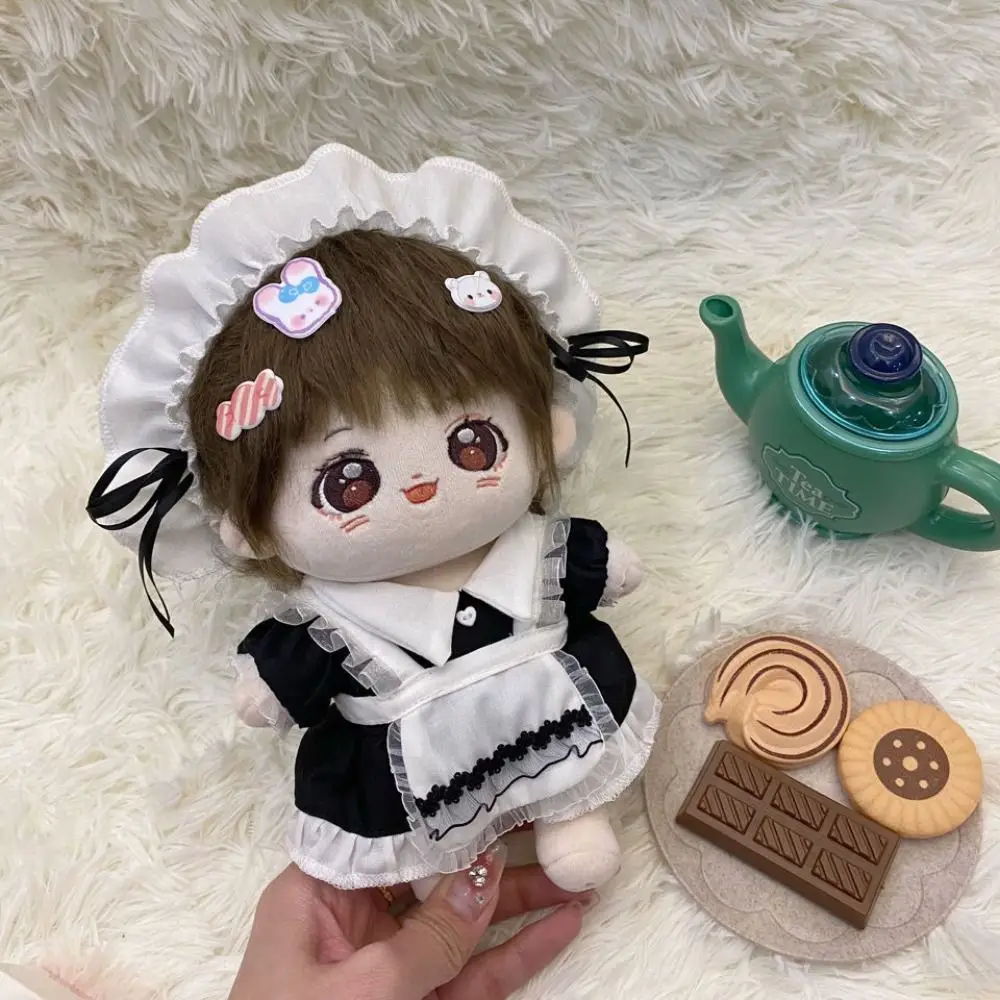 Head Cover 10cm Cotton Doll Dress Lolita Hoodies Cotton Doll Clothes Shoulder Strap Skirt Dress Up Plush Toy Clothes