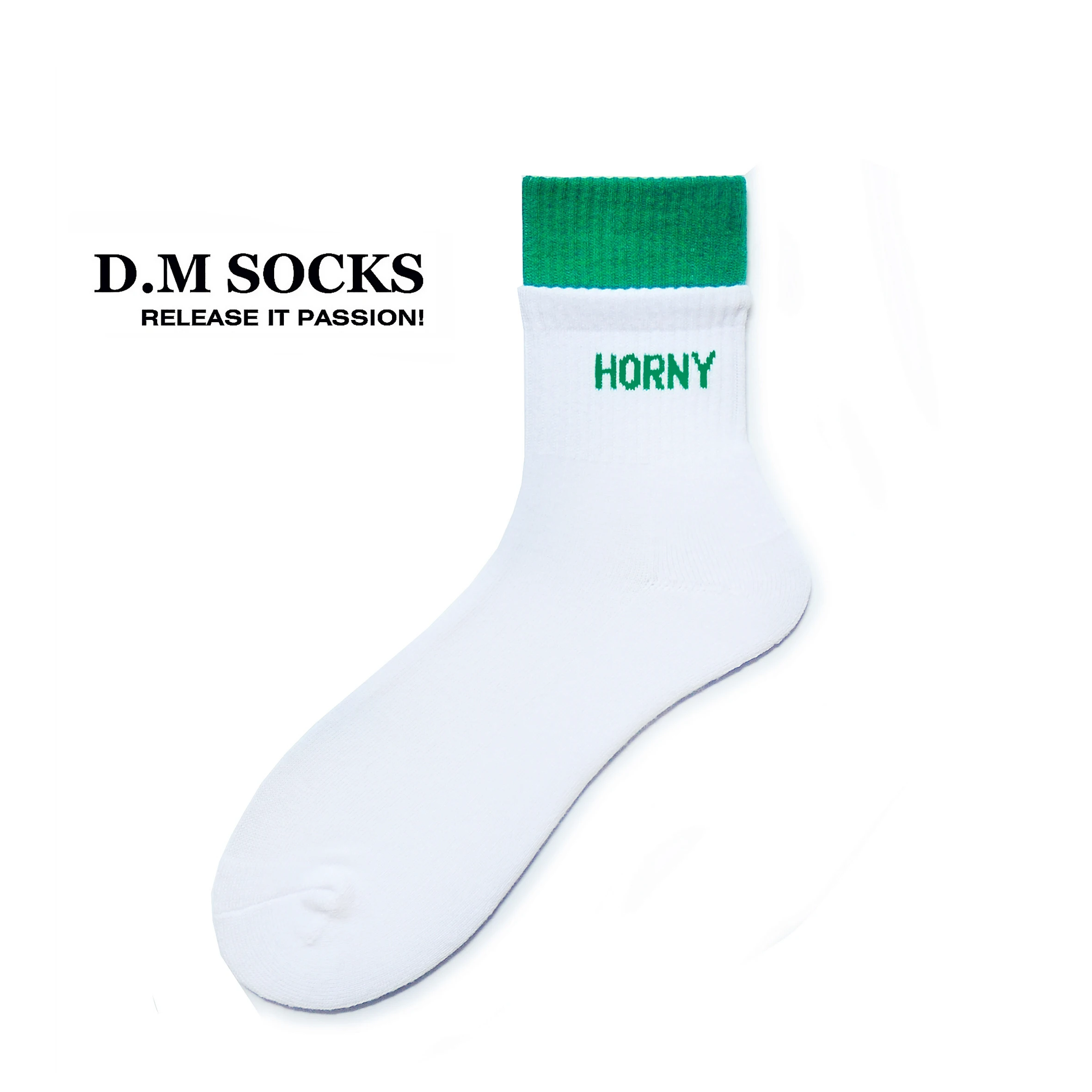 New Letter White Men Socks Towel Sweat-absorbent Original Sports Socks