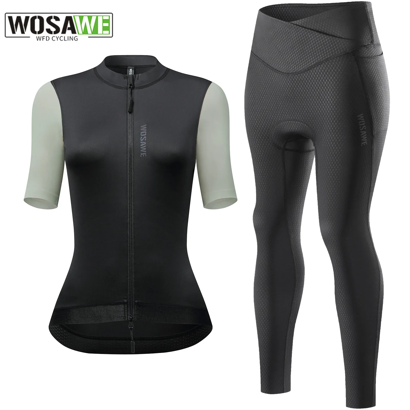 

WOSAWE Women's Cycling Jersey Set Summer Anti-UV Cycling Bicycle Clothing Quick-Dry Mountain Female Bike Clothes Cycling Set