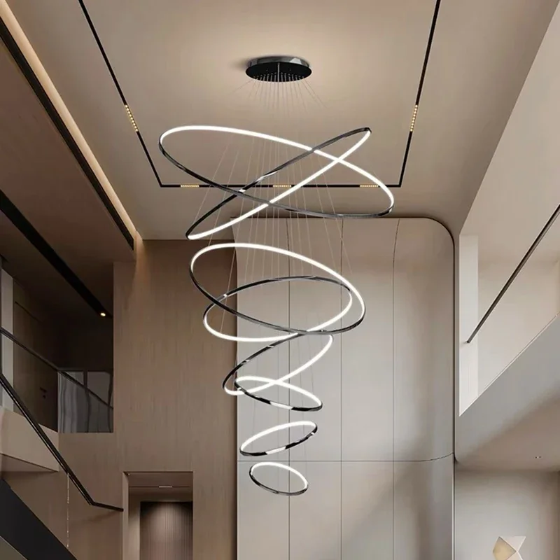 

Modern home decor led lights pendant light lamps forstaircase Chandeliers for living room hanging light indoor lighting